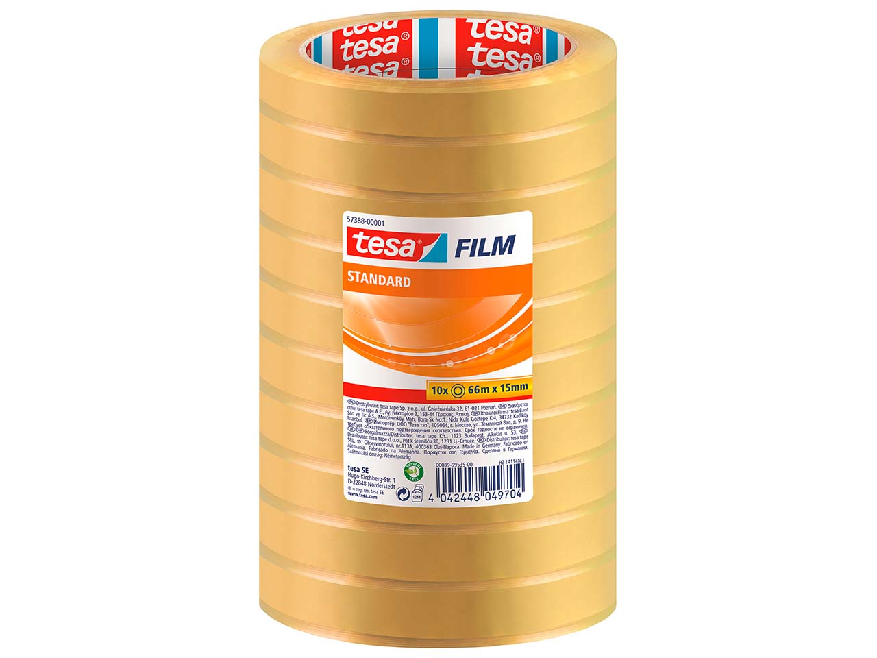 10 tesa Klebefilm "budget", 15 mm x 66 m