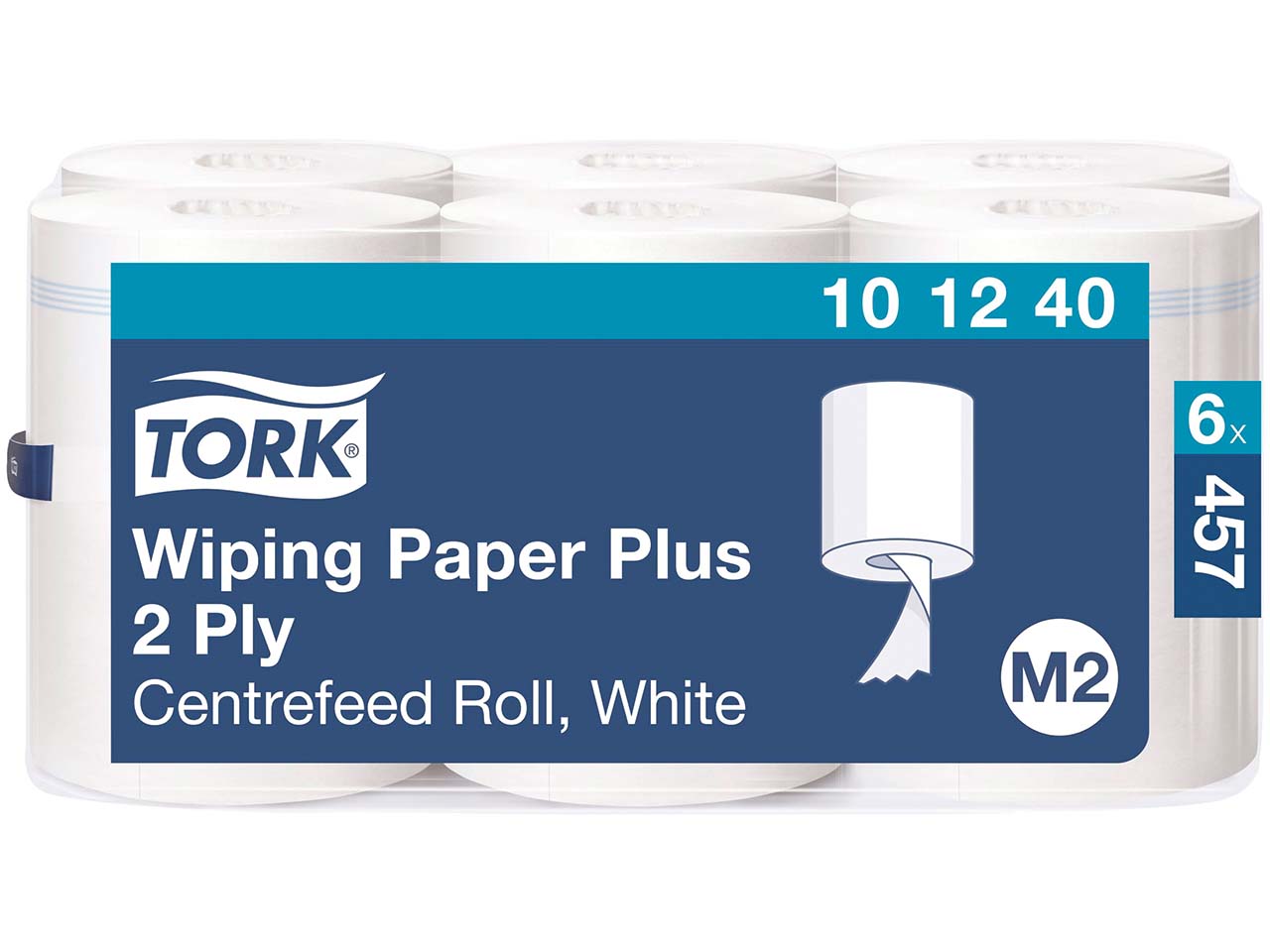 Tork Mehrzweck-Papierwischtücher mit Innenabrollung M2, 6 x 457 Blatt, weiß