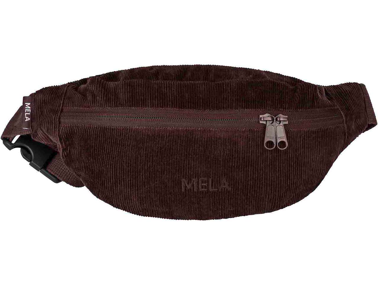MELA Bio-Cord-Bauchtasche 'BHAVIN' mit 2 Fächern, walnuss