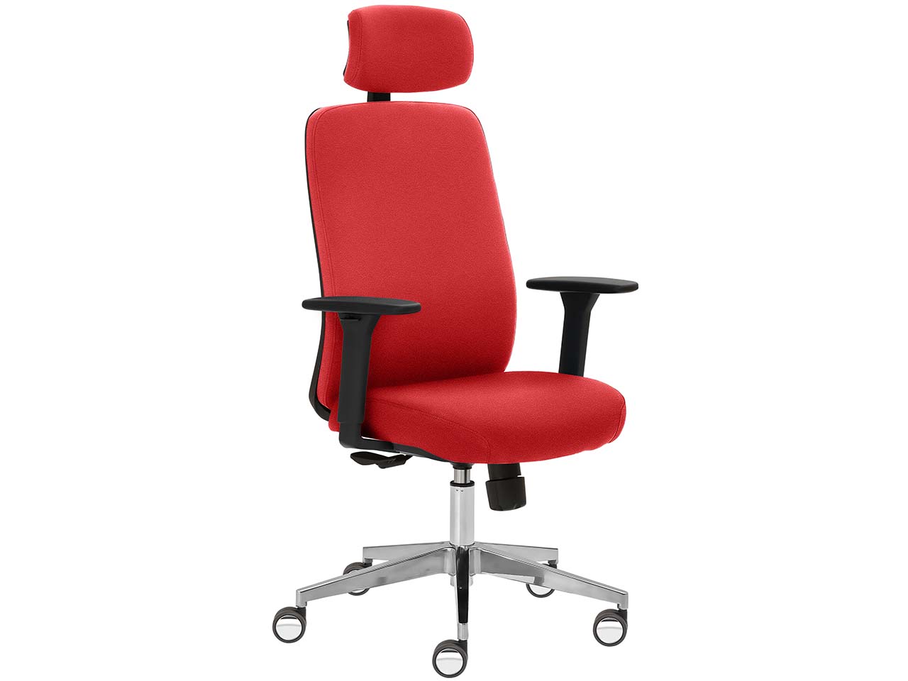 Bürodrehstuhl "2229" mit Armlehnen, rot