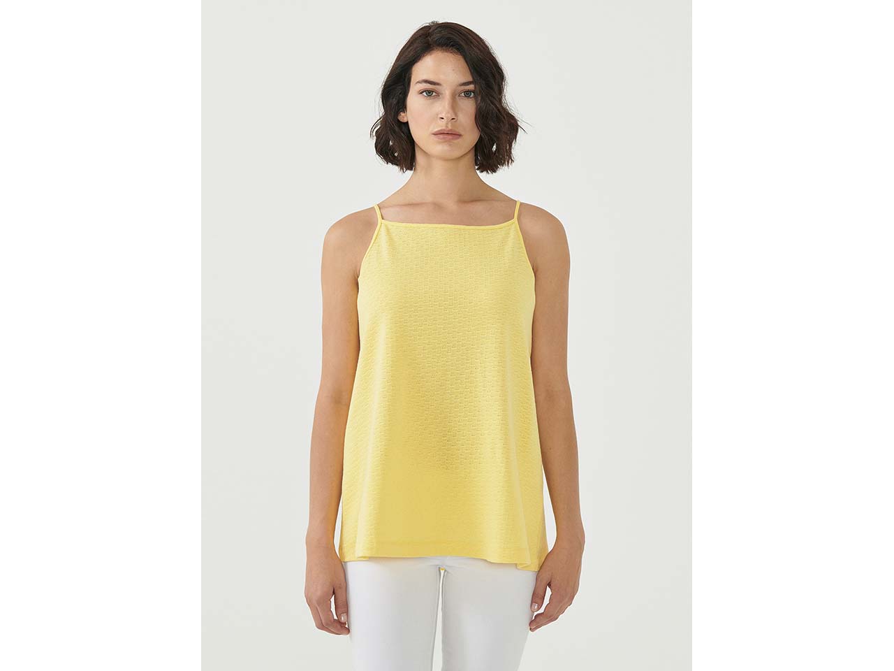 ORGANICATION Bio-Damen-Top mit Spaghettiträgern yellow, Gr. S