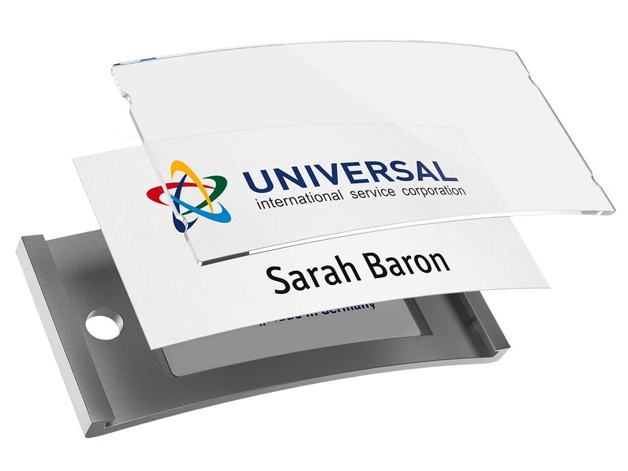 Avery Zweckform 10 Namensschilder 'Polar20' mit Magnet, silber, 68 x 22 mm