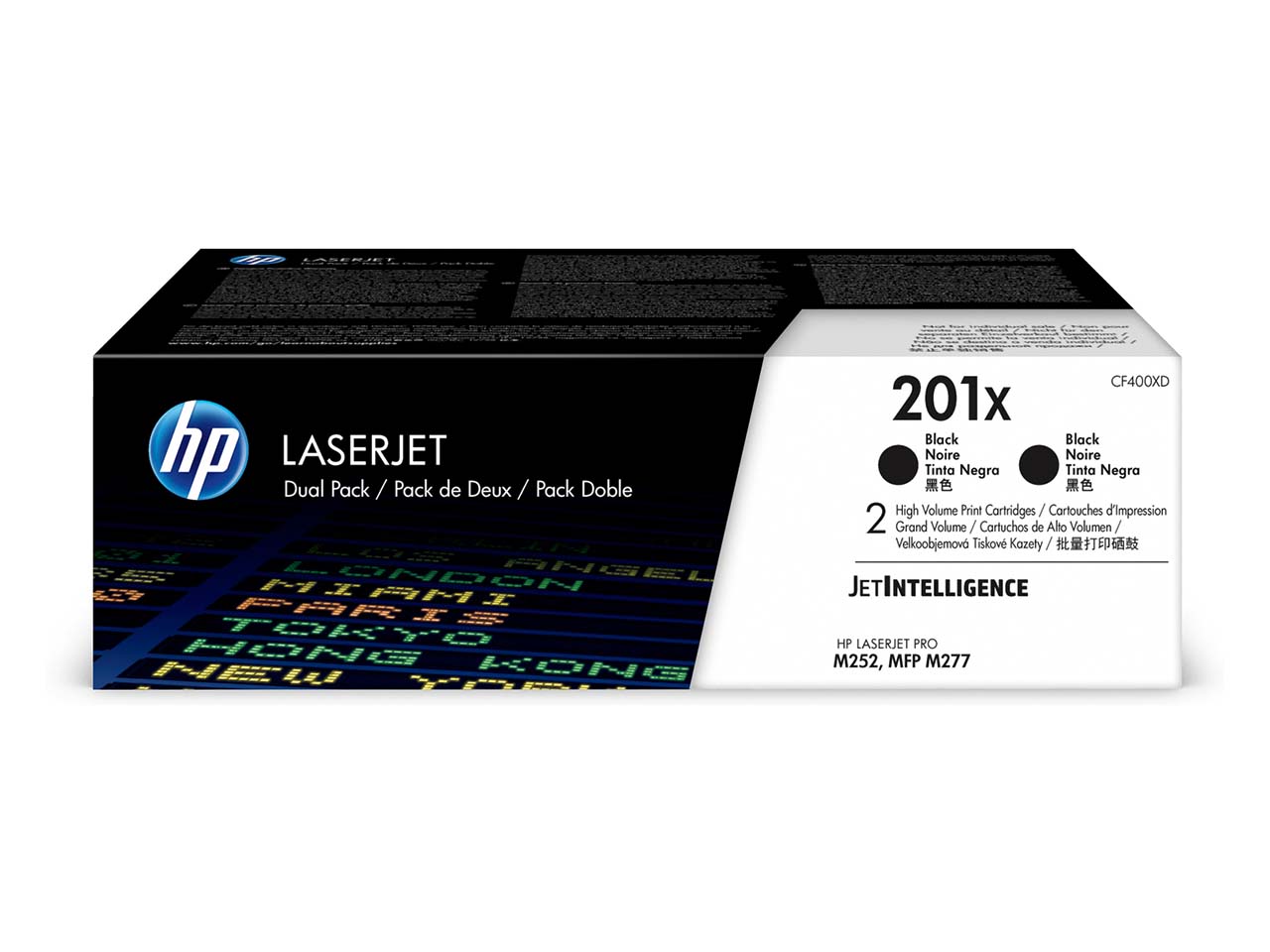 HP Doppelpack Druckkassetten CF400XD, Nr. 201X schwarz