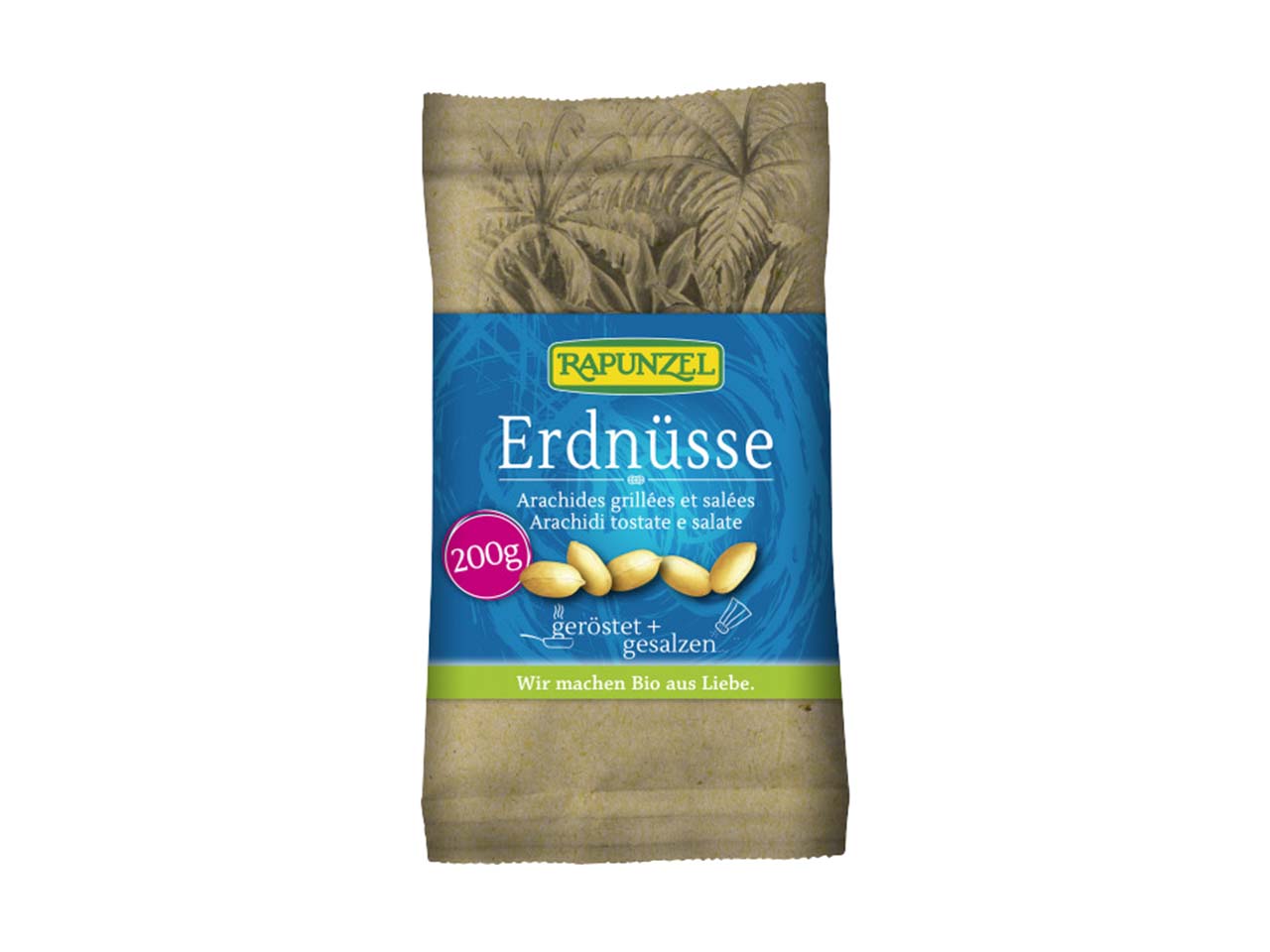 RAPUNZEL Bio-Erdnüsse, geröstet und gesalzen, 200 g