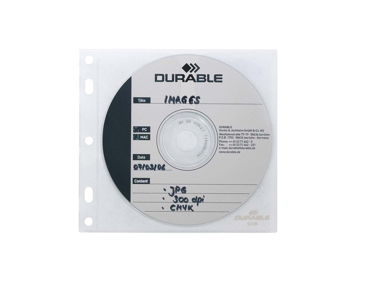 DURABLE CD/DVD-Hüllen mit Flies, 10 Stk.