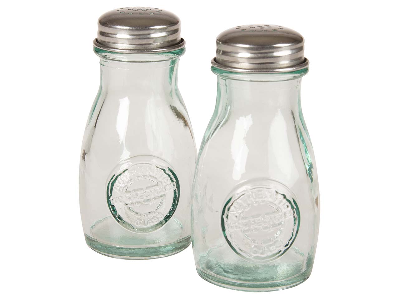 Pfeffer- und Salzstreuer 'Authentic' aus Recyclingglas