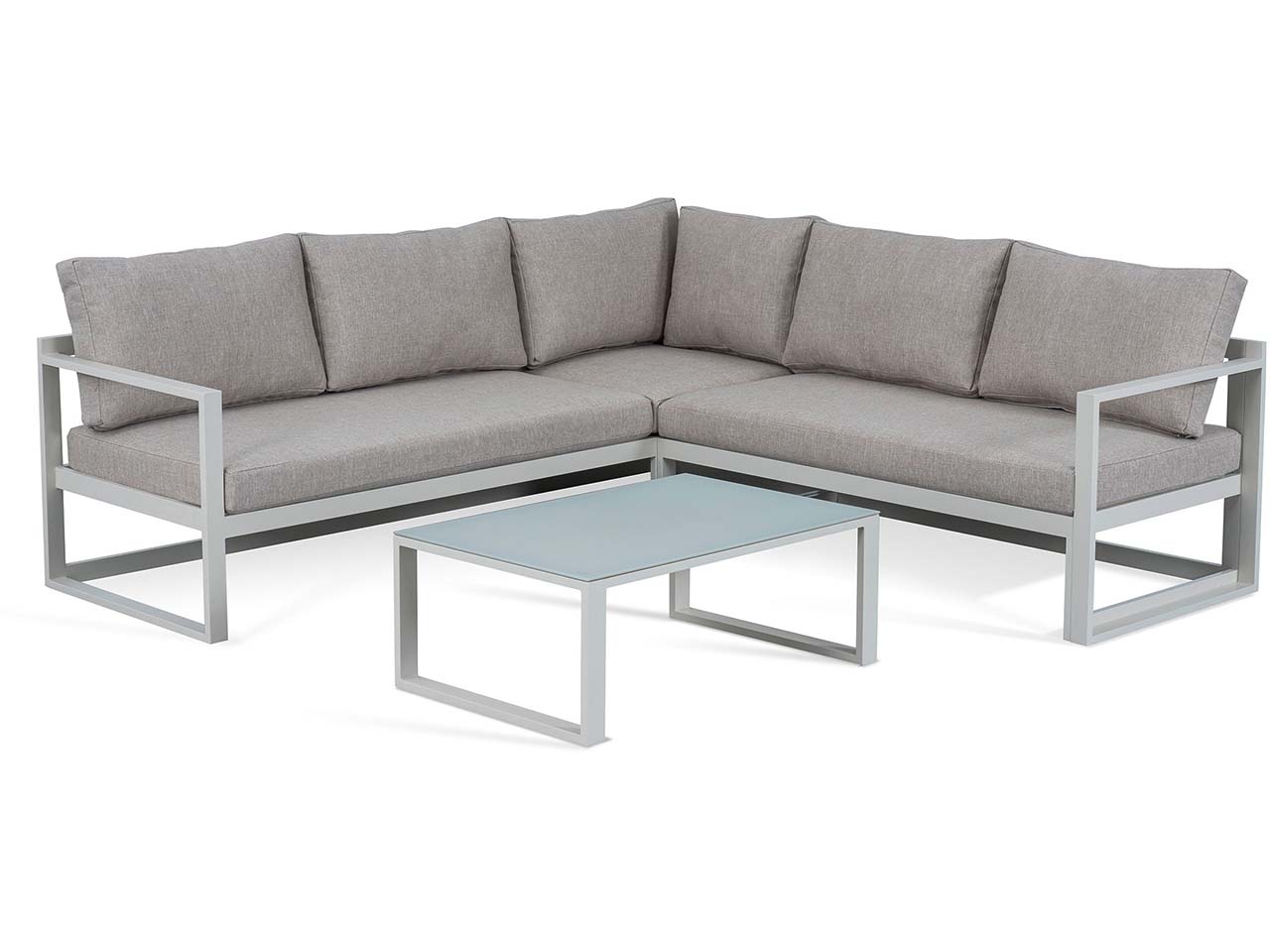 Gartenlounge-Set "Paros" 3-tlg. 2-Sitzer, 3-Sitzer, Tisch, sand