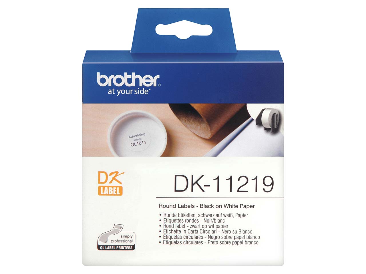Brother Universaletiketten "DK-11219" Ø 12 mm
