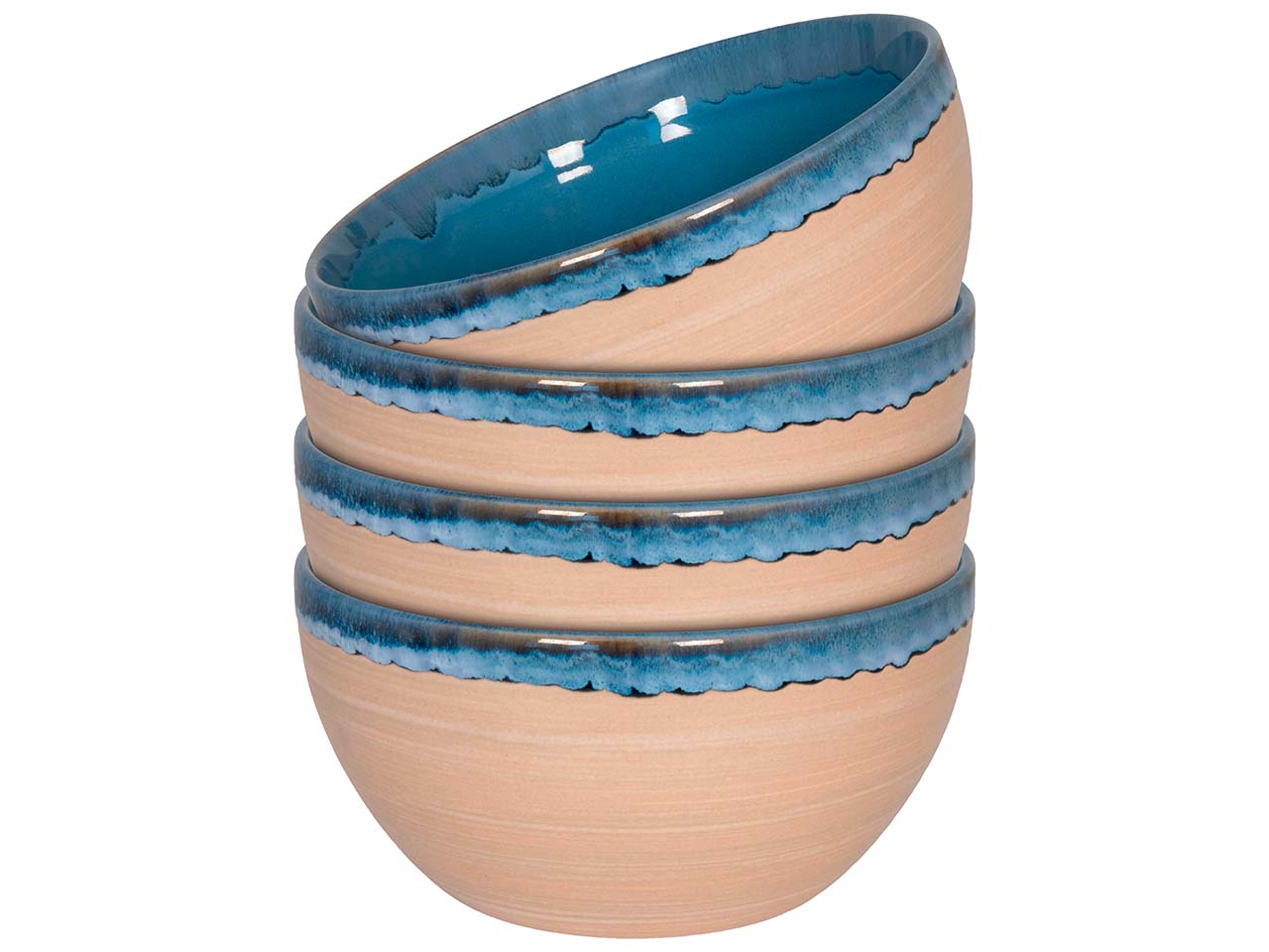 4er-Pack Waechtersbach Müslischalen 'Nature' blue sand