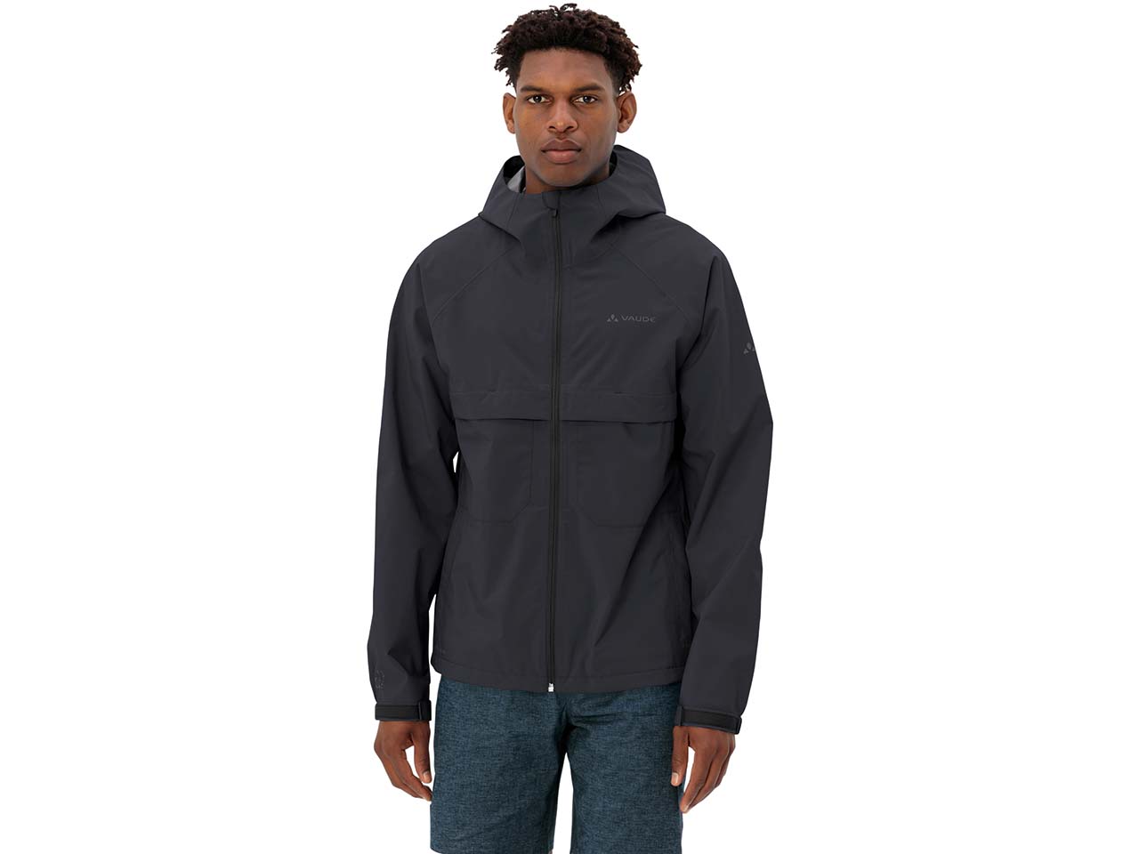 VAUDE Herren-Jacke 'Mineo 2,5L' mit 2 großen Vordertaschen, black uni, Gr. M