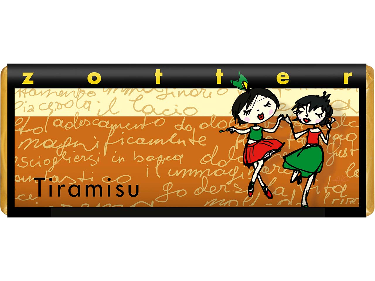 Zotter Bio-Vollmilch-Schokolade 'Tiramisu', 70 g