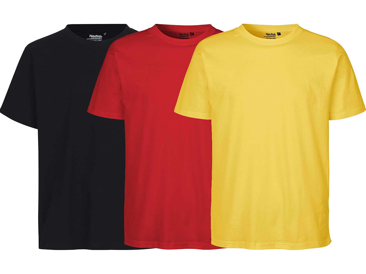 Neutral 3er-Set Bio-Unisex-T-Shirt 'EM Edition' Deutschland, Gr. XS