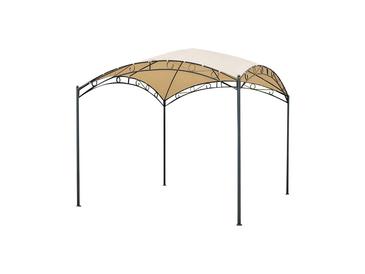Pavillon "HUDSON" B 295 x T 295 x H 279 cm, Stahlgestell, Polyesterbezug beige