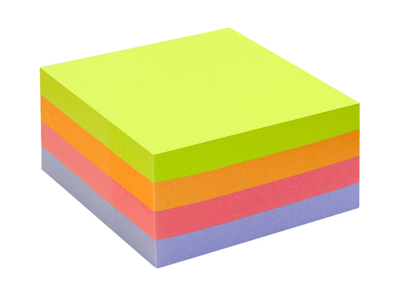 Info Haftnotizen "Recycling Würfel Mix Brillant" 2 x 400 Blatt, 75 x 75 mm, farbig sortier