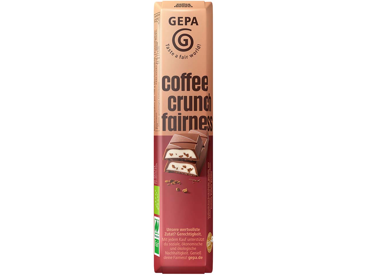 GEPA Bio-Schokoladenriegel "Coffee Crunch" Fairness, 37,5 g