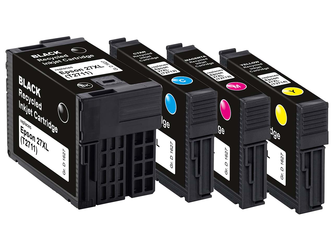 memo 4er Set Tintenpatronen ersetzt Epson 27XL schwarz, cyan, magenta, gelb