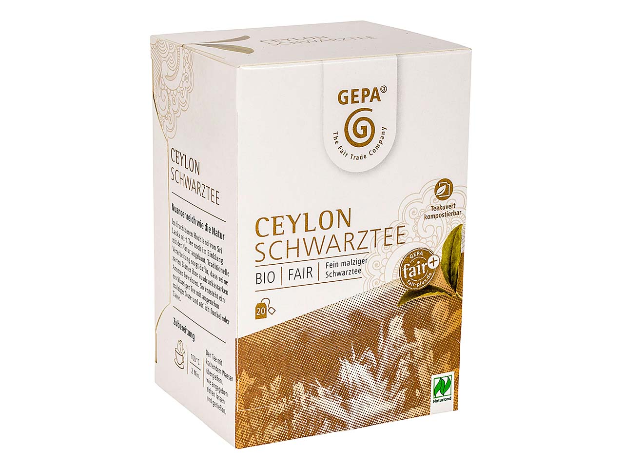 GEPA Schwarzer Bio-Tee Ceylon 20 x 2 g