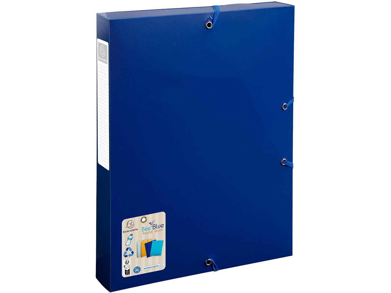 Exacompta Archivbox "BEE BLUE" DIN A4, Rückenbreite 40 mm, aus Recyclingkunststoff