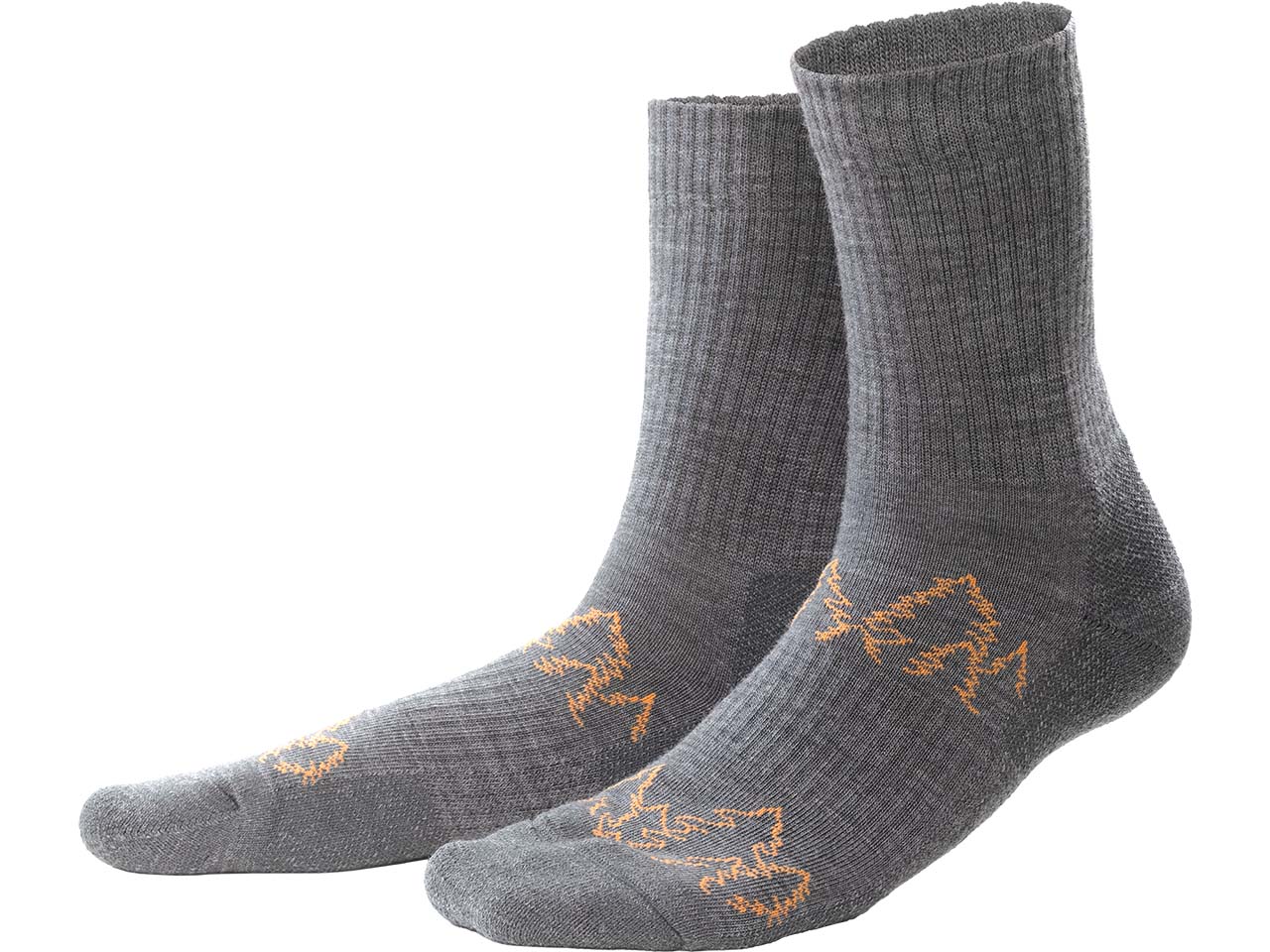 Living Crafts Wandersocken "VÄSTRA" mit verstärkter Ferse und Zehen, dark grey, Gr. 39/42