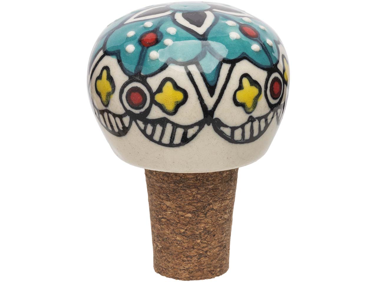 tranquillo Flaschenverschluss "FLORAL", blau