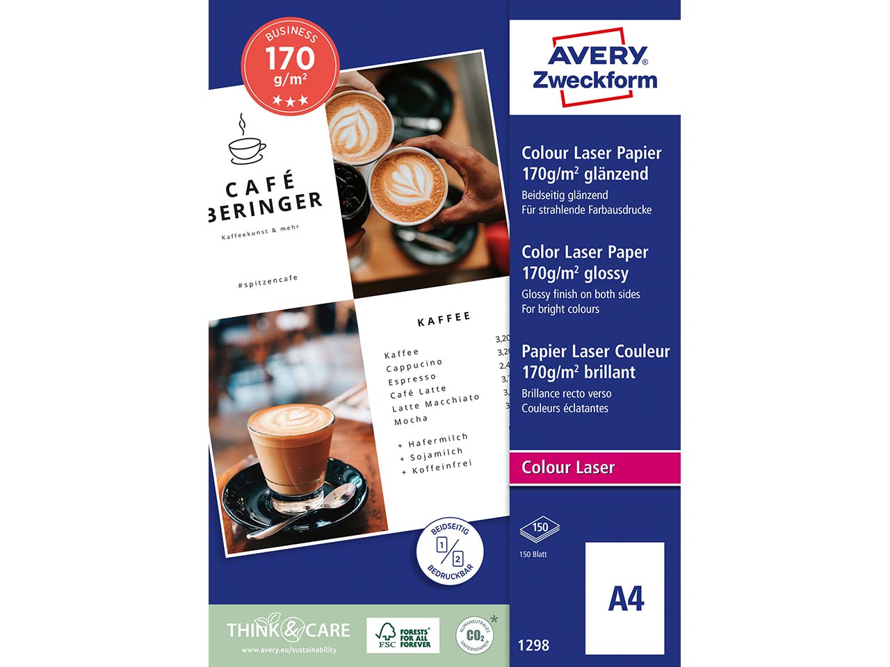 150 Blatt CLP-Papier 170g glänzend