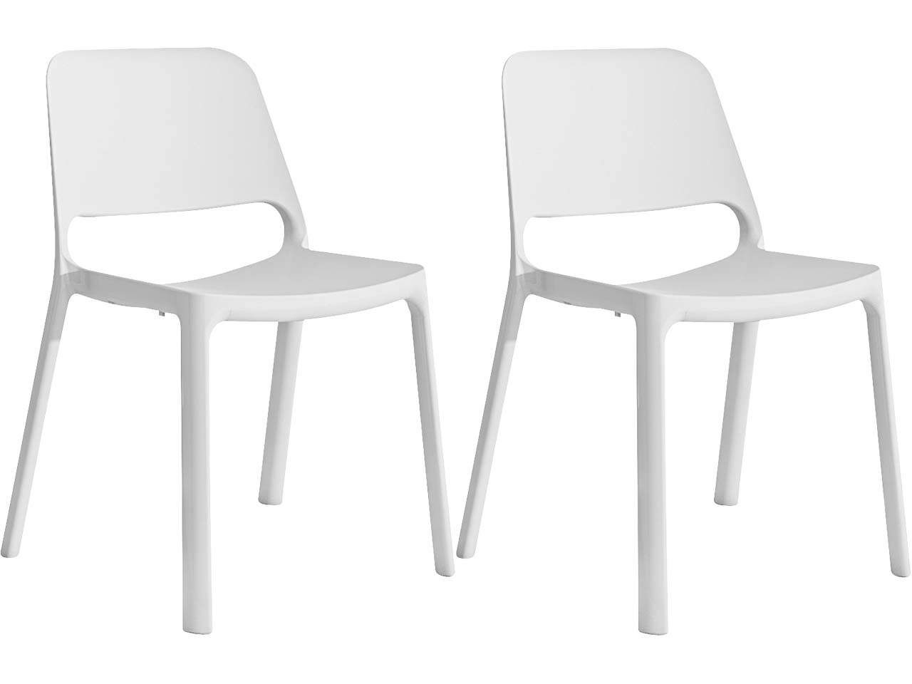 2x Besucherstuhl "2050" weiß