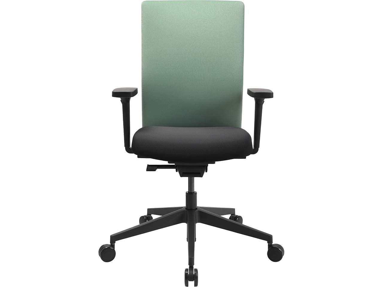 Topstar Bürodrehstuhl "AirWork G" mit Armlehnen, Sitz schwarz, Rücken mint