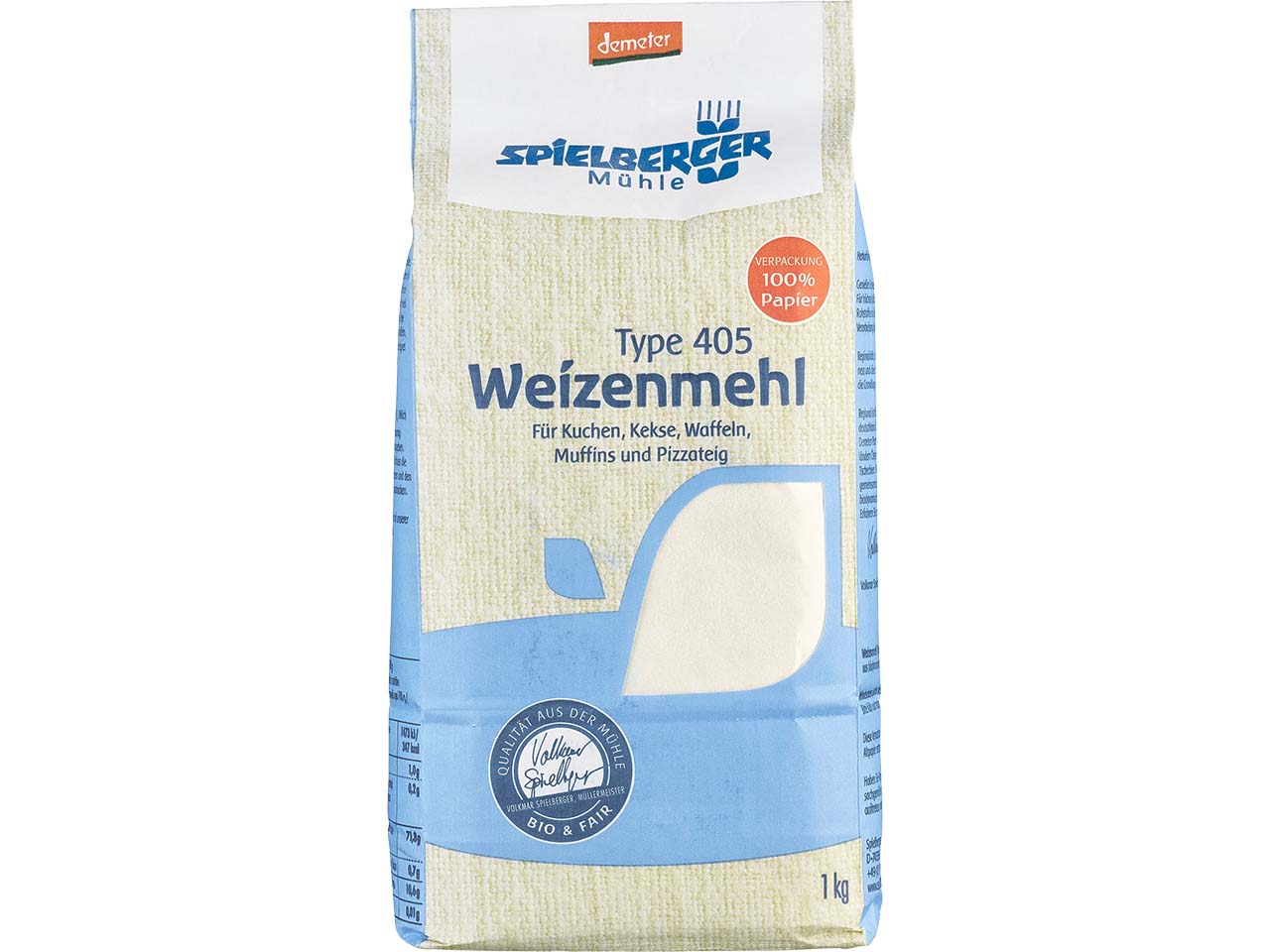 Spielberger Mühle Bio-Weizenmehl Type 405, 1 kg