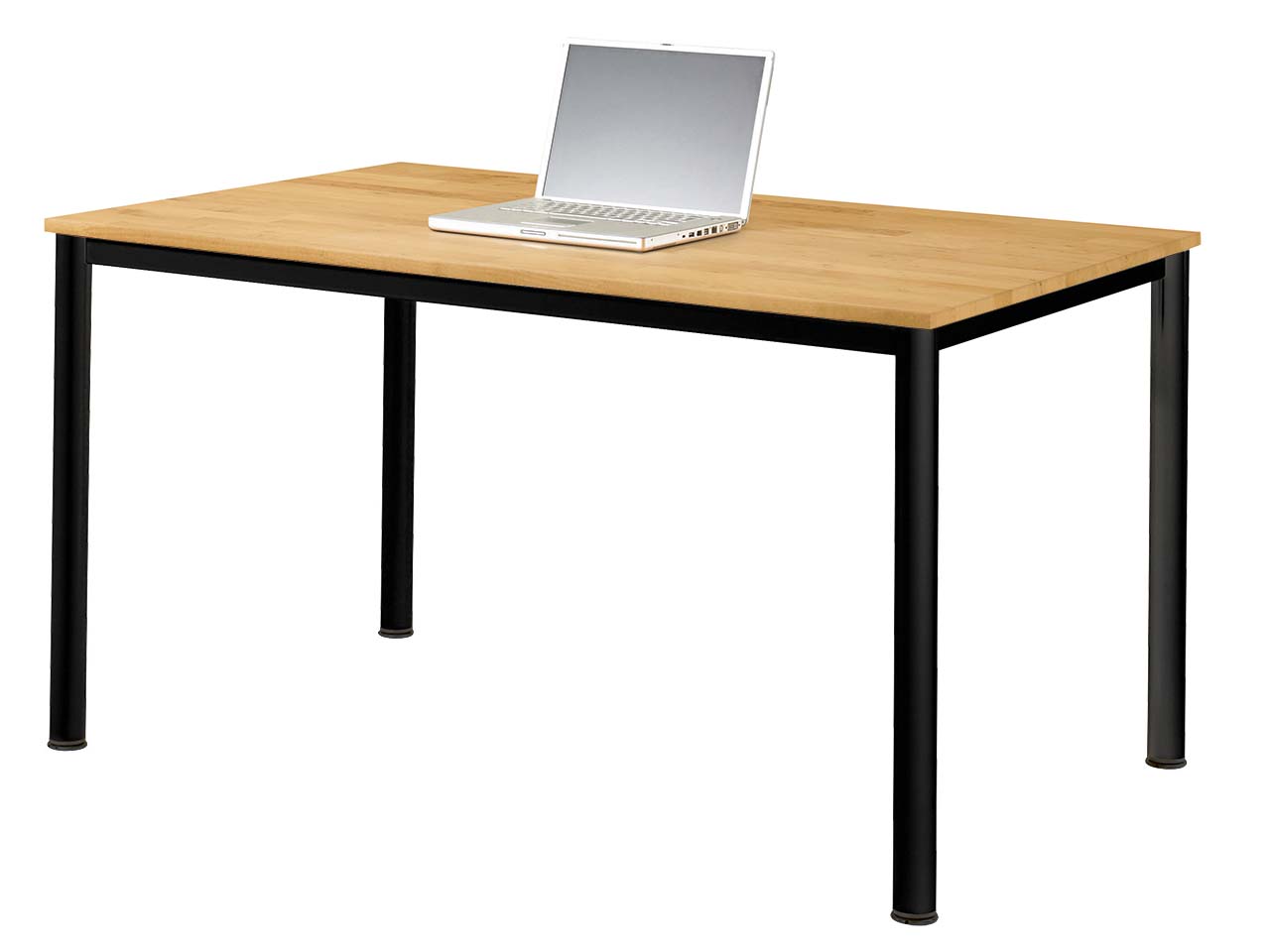 Konferenztisch "CONTACT Base" rechteckig, 160 x 80 cm, schwarz, Buche geölt