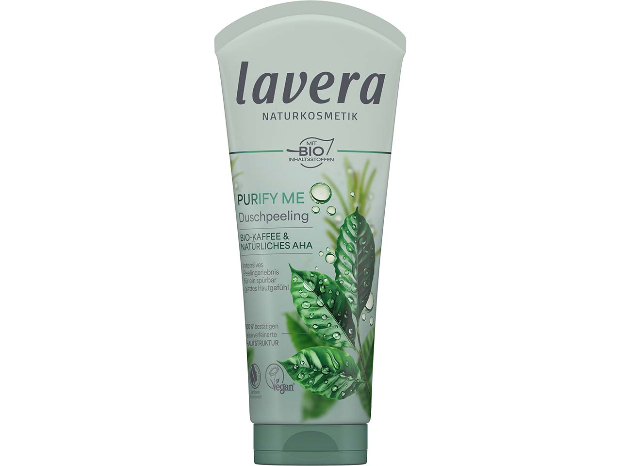 lavera Duschpeeling "Purify Me" Bio-Kaffee & natürliches AHA, 250 ml