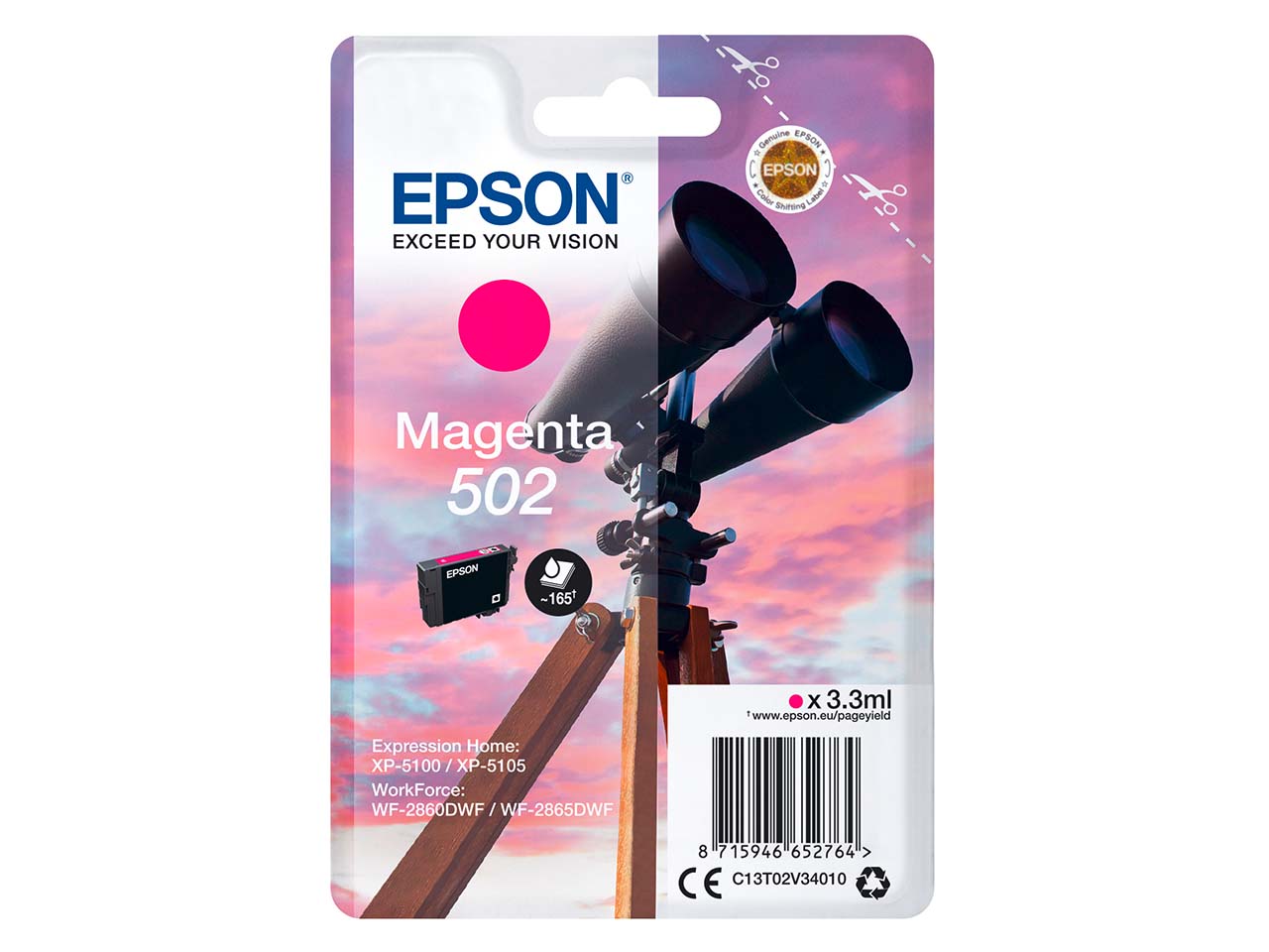 Epson Tintenpatrone T02V34/502 magenta