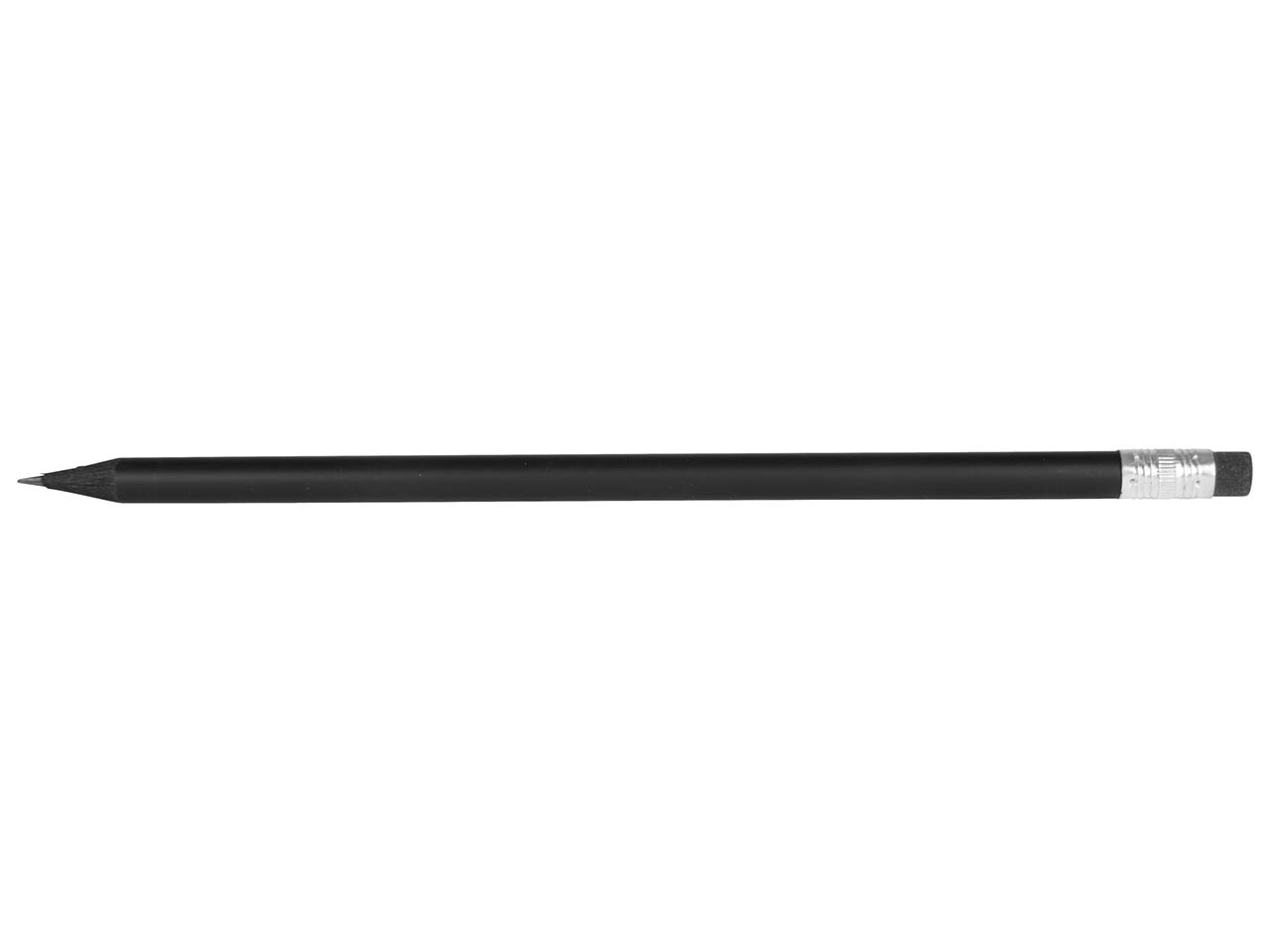 Bleistift rund schwarz durchgefärbt mit Radiertip, FSC zertifiziert