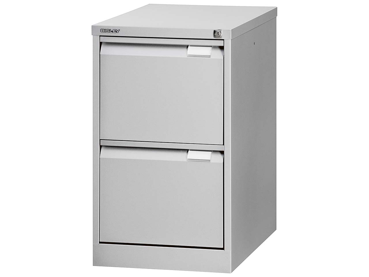 Bisley Hängeregistraturschrank lichtgr. 2 Schubladen 1-bahnig RAL 7035