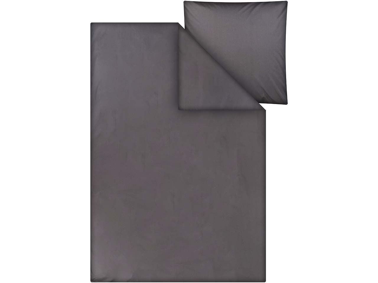 MELA Bio-Bettwäsche 'MAJULI' aus Perkal, 2-tlg., 135 x 200/80 x 80 cm, basalt grau