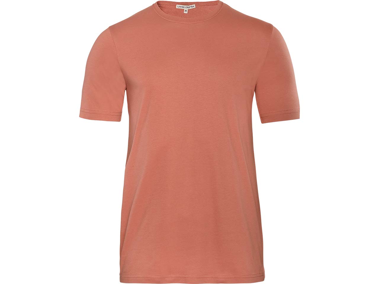 Living Crafts Bio-Herren-T-Shirt 'THERREL' mit Rundhalsausschnitt, flame, Gr. S