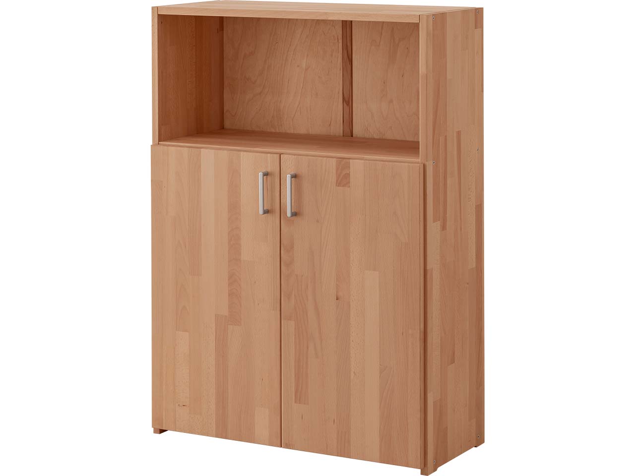 Regalschrank "buxing solid" mit 2 kurzen Türen B 80 x T 33 x H 112 cm, glatte Front, Buche
