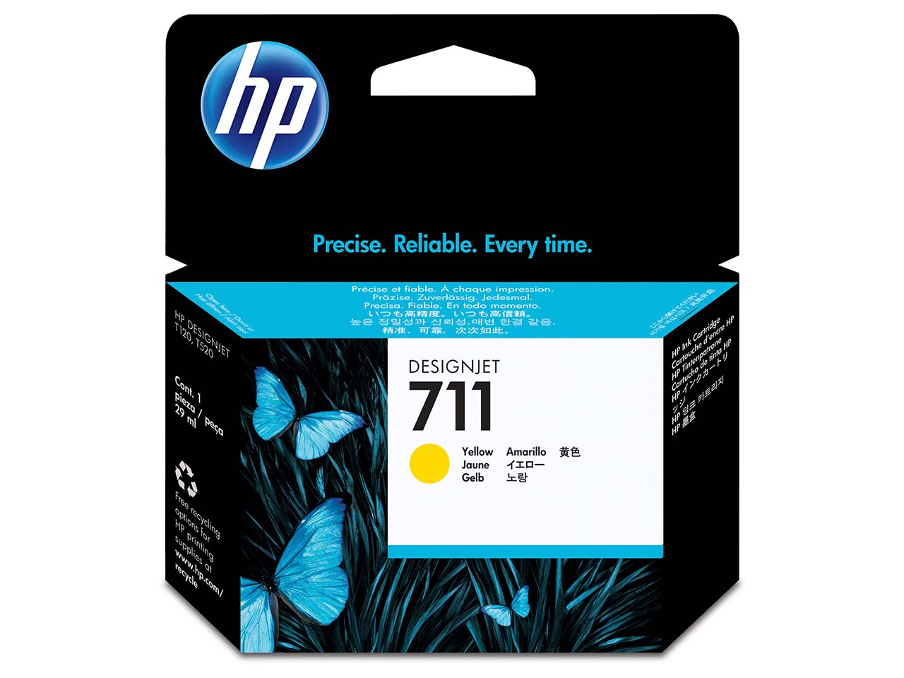 hp Tintenpatrone CZ132A, Nr. 711 gelb