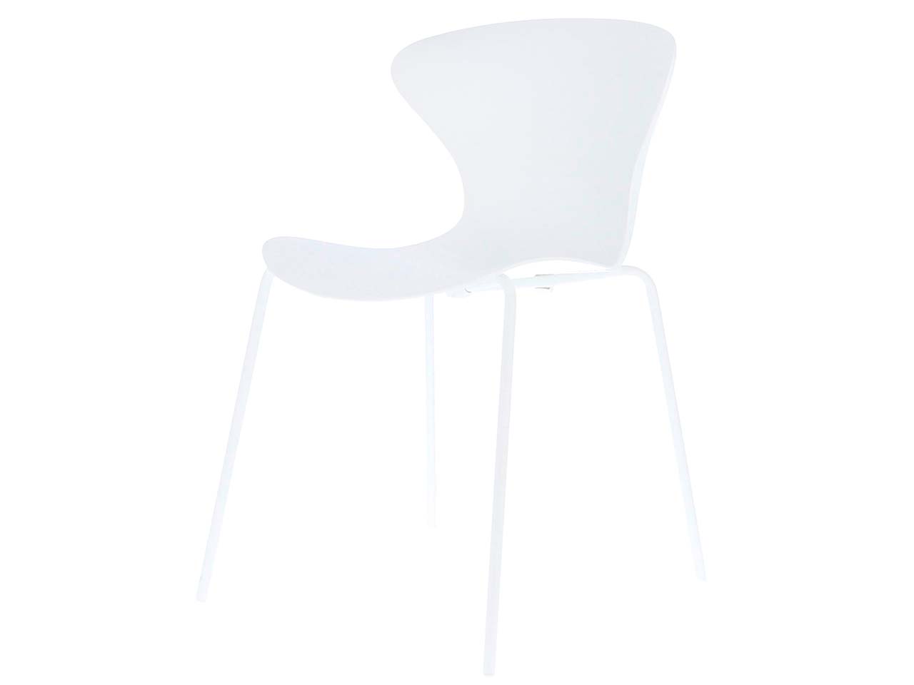 Jan Kurtz 4 Besucherstühle "Riva" Gestell Stahlrohr weiß, Sitzschale Polypropylen weiß