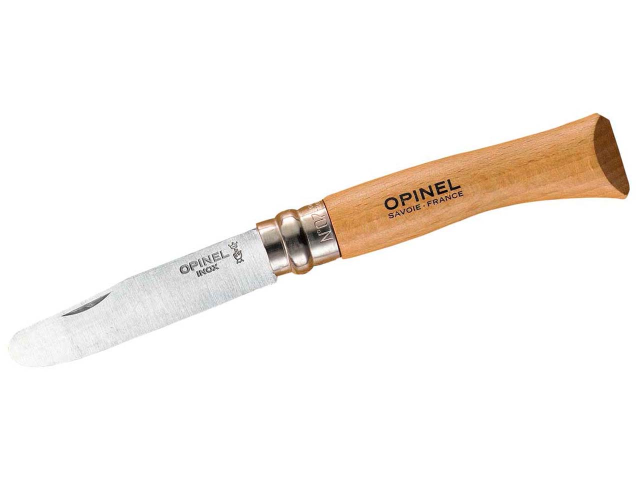 Opinel Taschenmesser für Kinder, Nr. 07, Buche, rostfrei