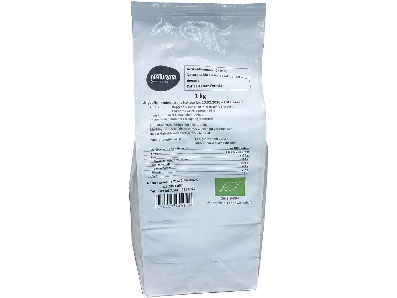 NATURATA Bio-Instant-Getreidekaffee, demeter-zertifiziert, 1 kg NATURATA Bio-Instant-Getreidekaffee, demeter-zertifiziert, 1 kg