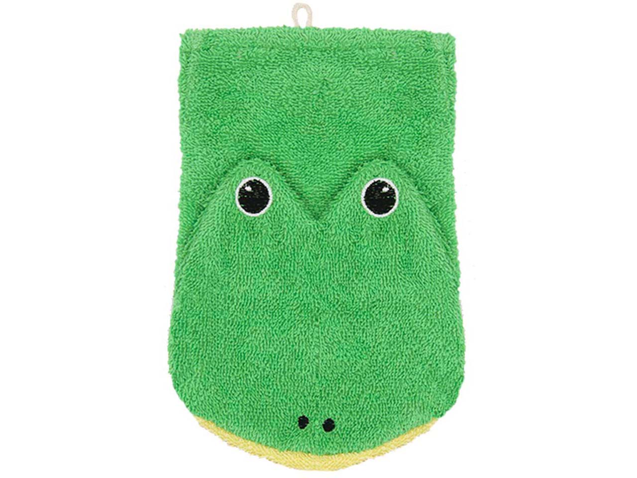 FüRNiS Waschlappen "Frosch" aus Bio-Baumwolle