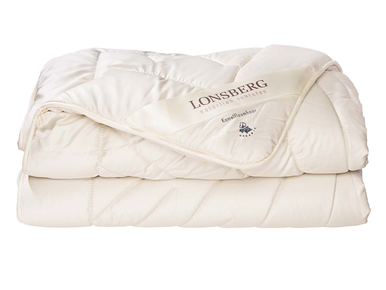 Lonsberg Bettdecke "Luxor Plus" Kamelflaumhaar Duo, 155 x 220 cm