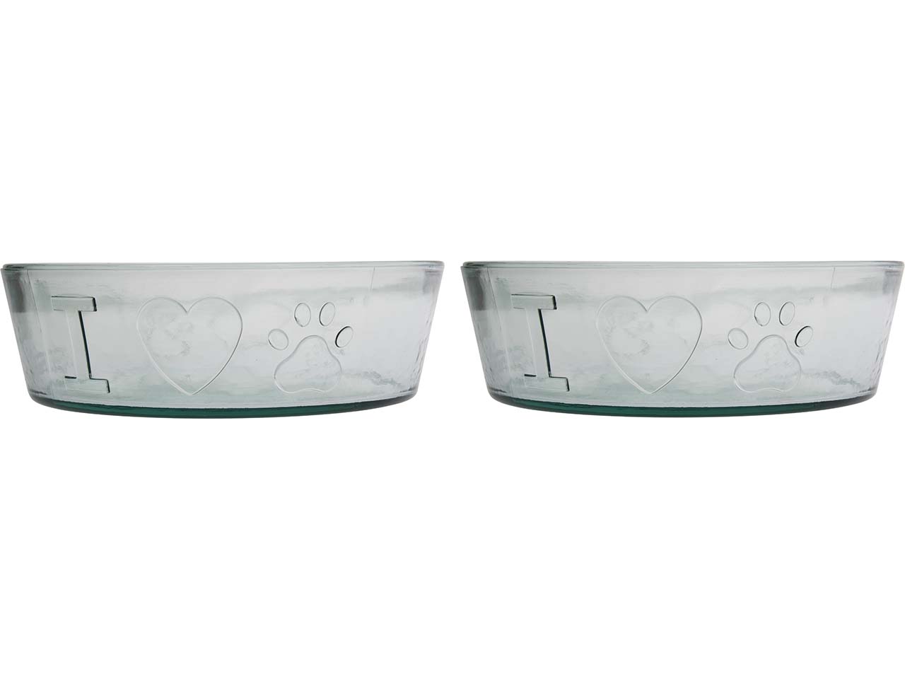 Trink- & Futternapf "LUNA", 2er-Pack, aus Recyclingglas, Ø 23 cm