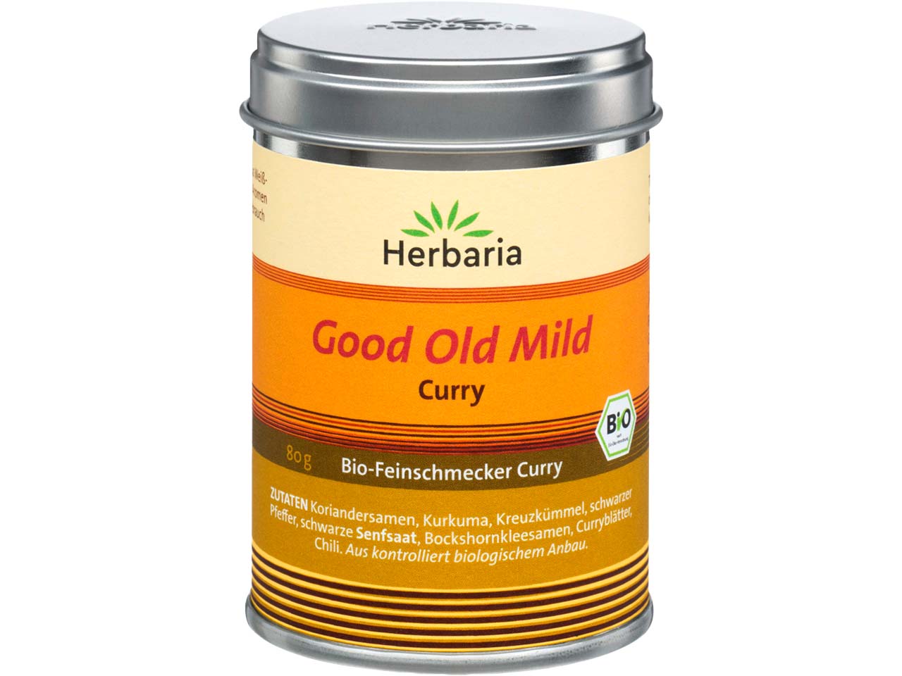Herbaria Bio-Gewürzmischung "Good Old Mild" Curry, 80 g