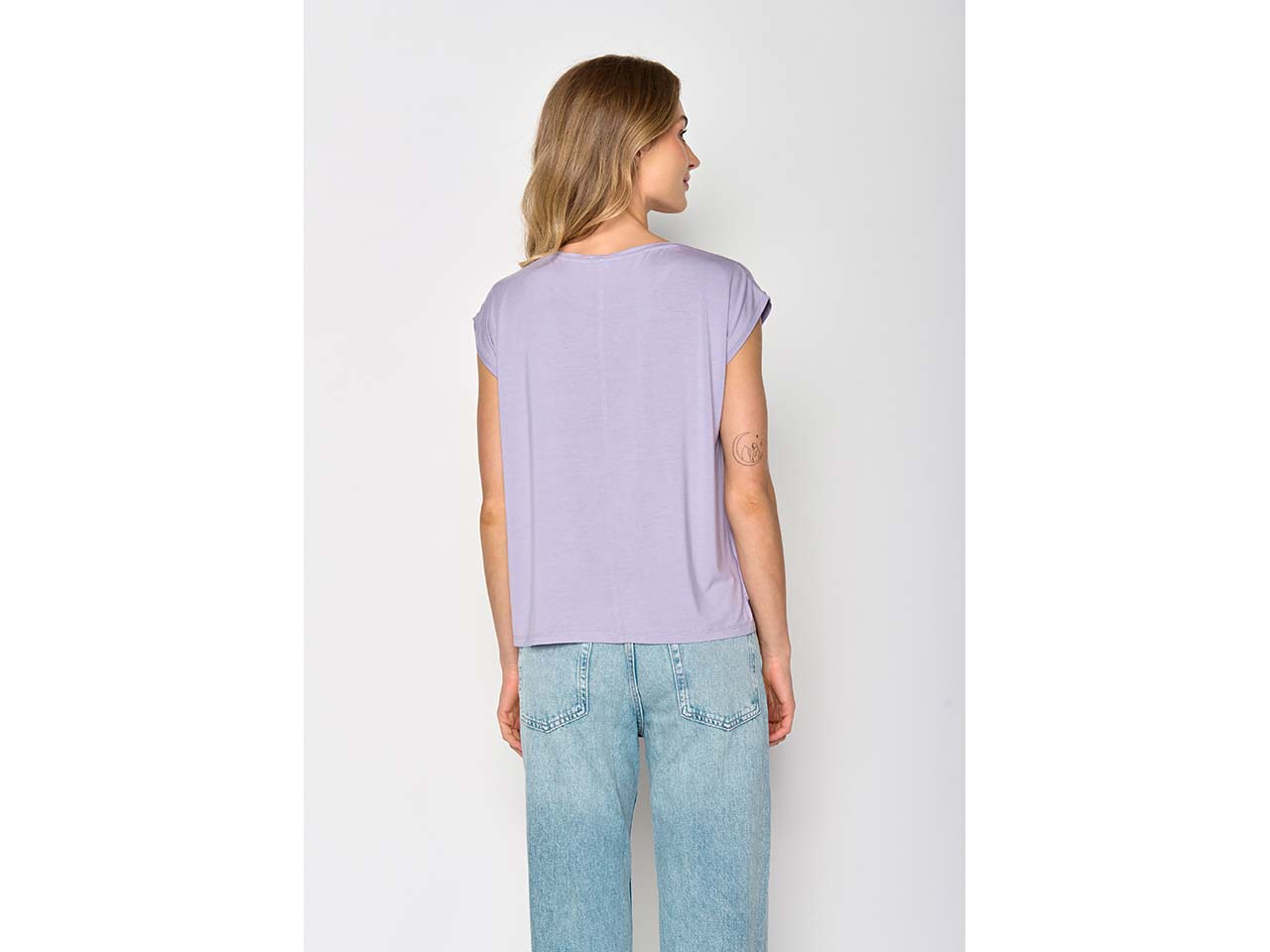 GREENBOMB Bio-Damen-T-Shirt "Bike Ribbon" mit angeschnittenen Ärmeln, lilac, Gr. S