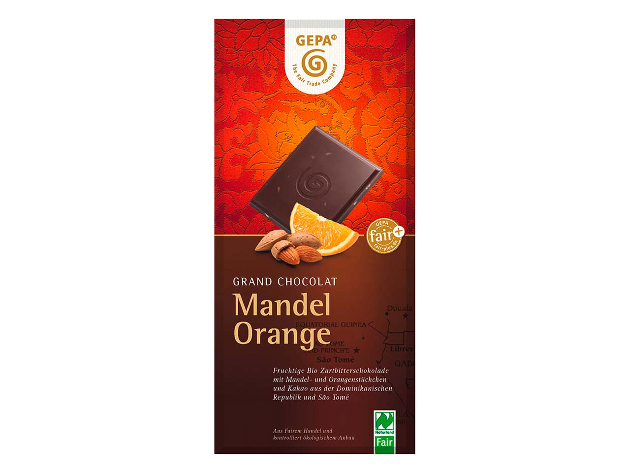 GEPA Bio-Schokolade 'Grand Chocolat' Mandel Orange 100 g