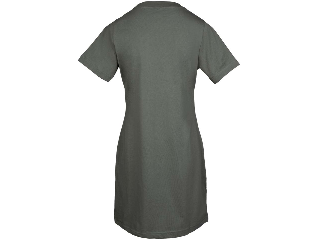 MELA Bio-Damen-Mini-T-Shirt-Kleid "DARSHAT" mit Rundhalsausschnitt, thymian, Gr. S