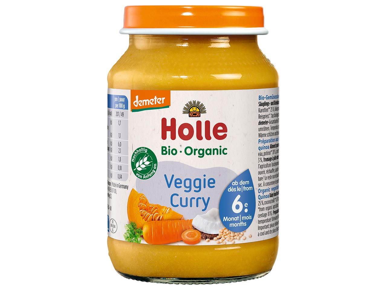 Holle Bio-Veggie Curry, ab 6. Monat, Beikost, 190 g