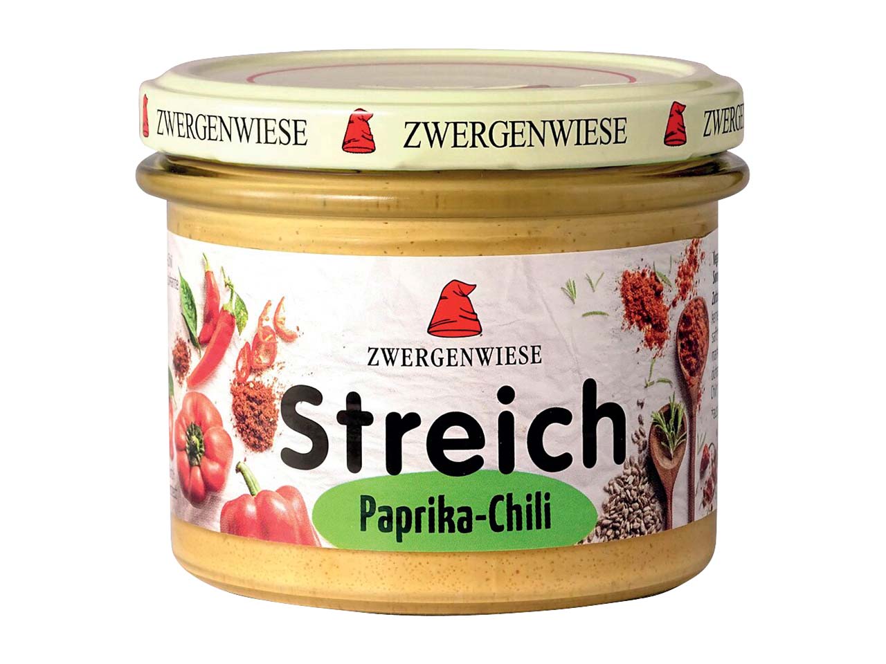Zwergenwiese Bio-Brotaufstrich 'Paprika und Chilli', vegan, 180 g