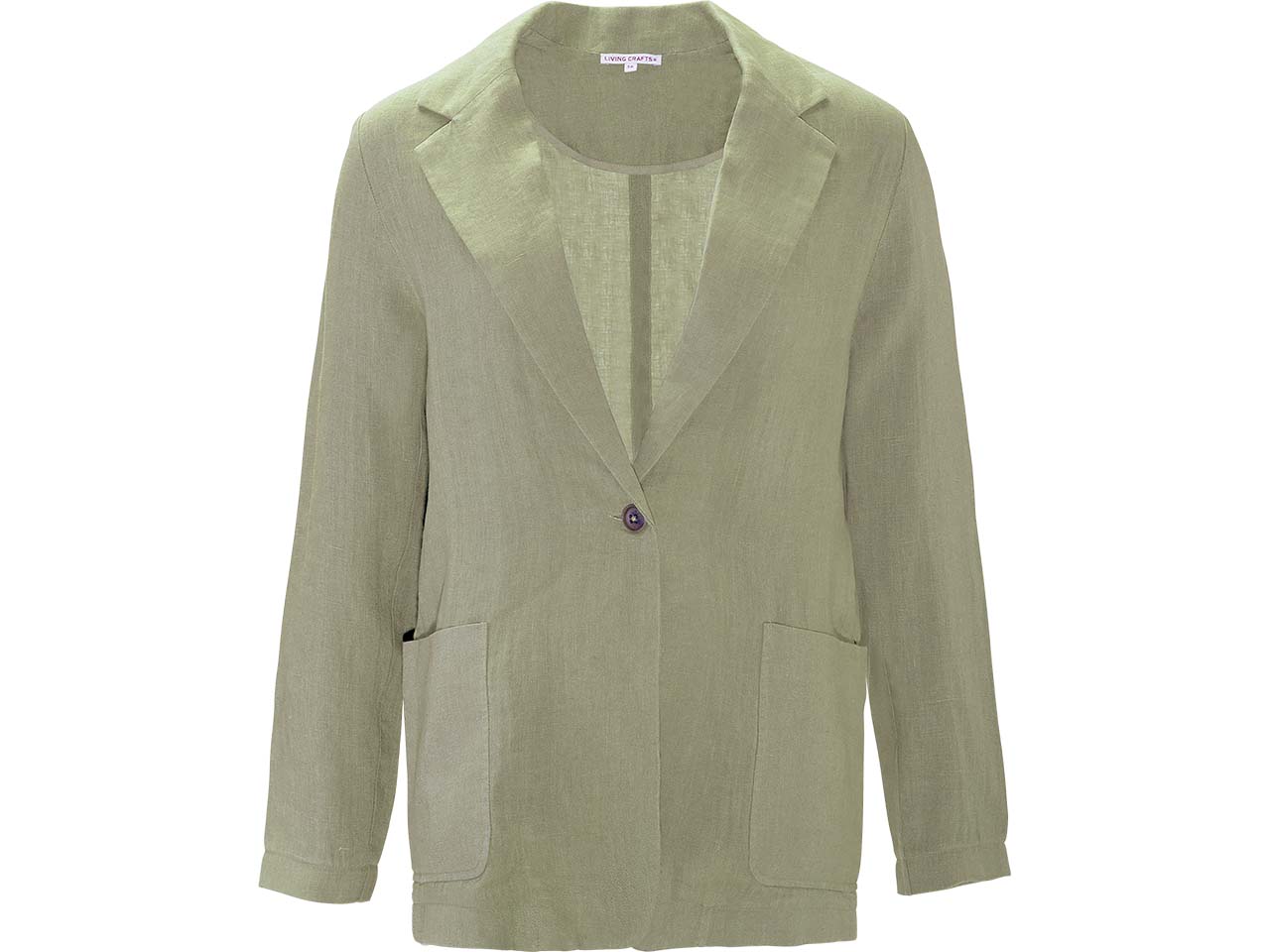 Living Crafts Damen-Jacke "TOKESSA" mit Vordertaschen, sage, Gr. 36